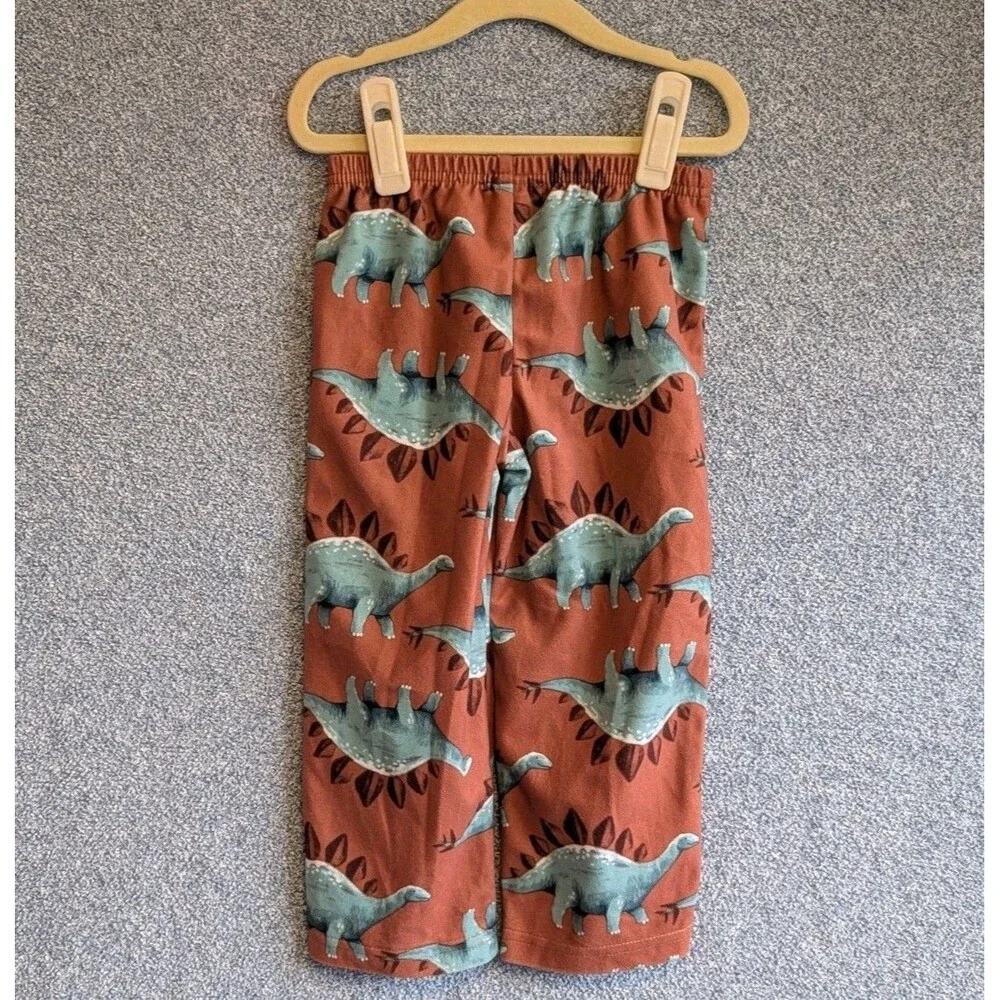 Carter's Boys Size 3T Brown Dinosaur Stego Fleece Long Sleeve Two Piece Pajamas - Picture 8 of 8